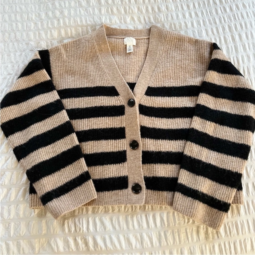 H&M Oversized Rib Knit Cardigan Sz Small